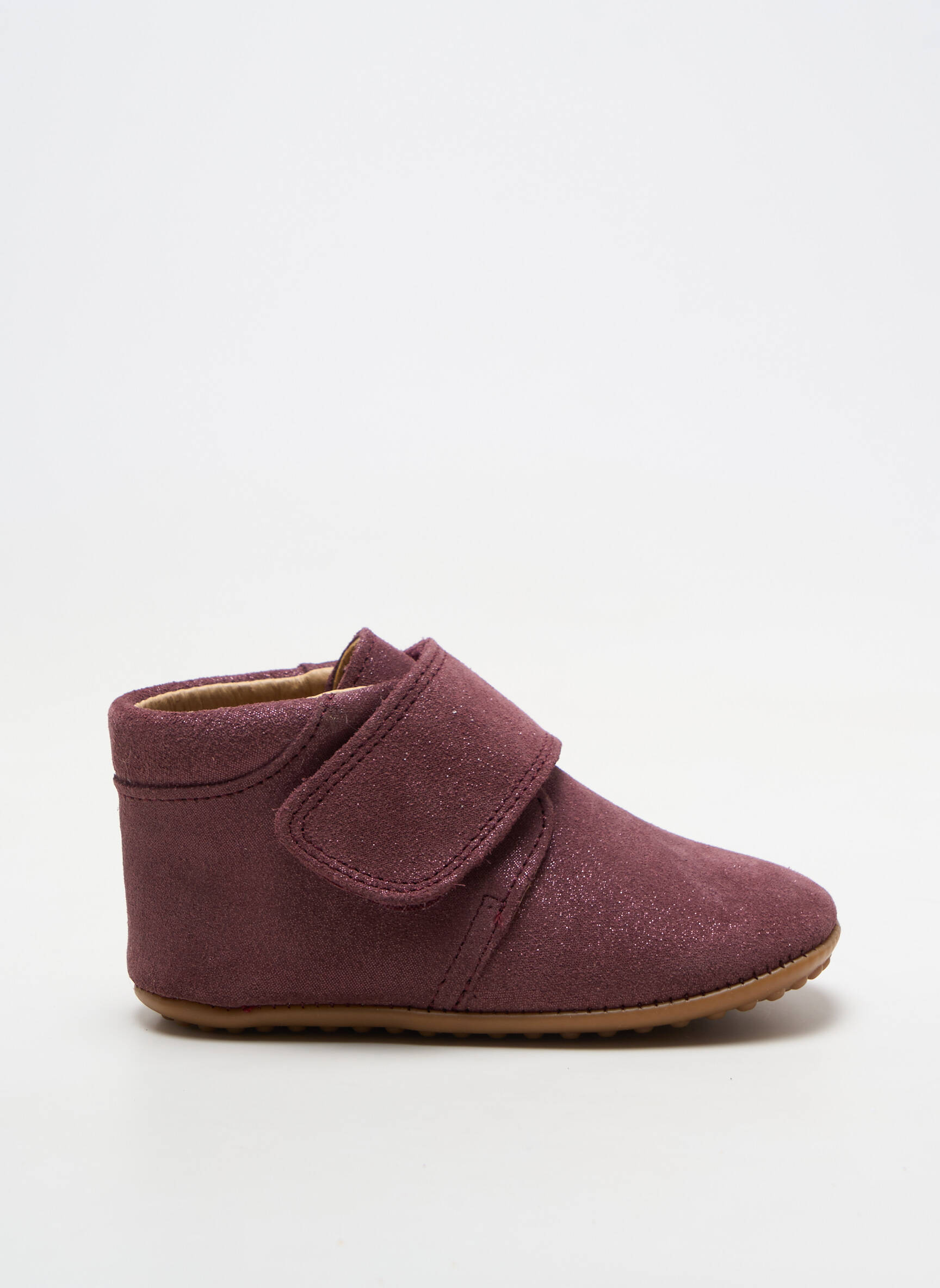 Chaussons/pantoufles tissage tissage pailleté bout rond violet POM POM fille