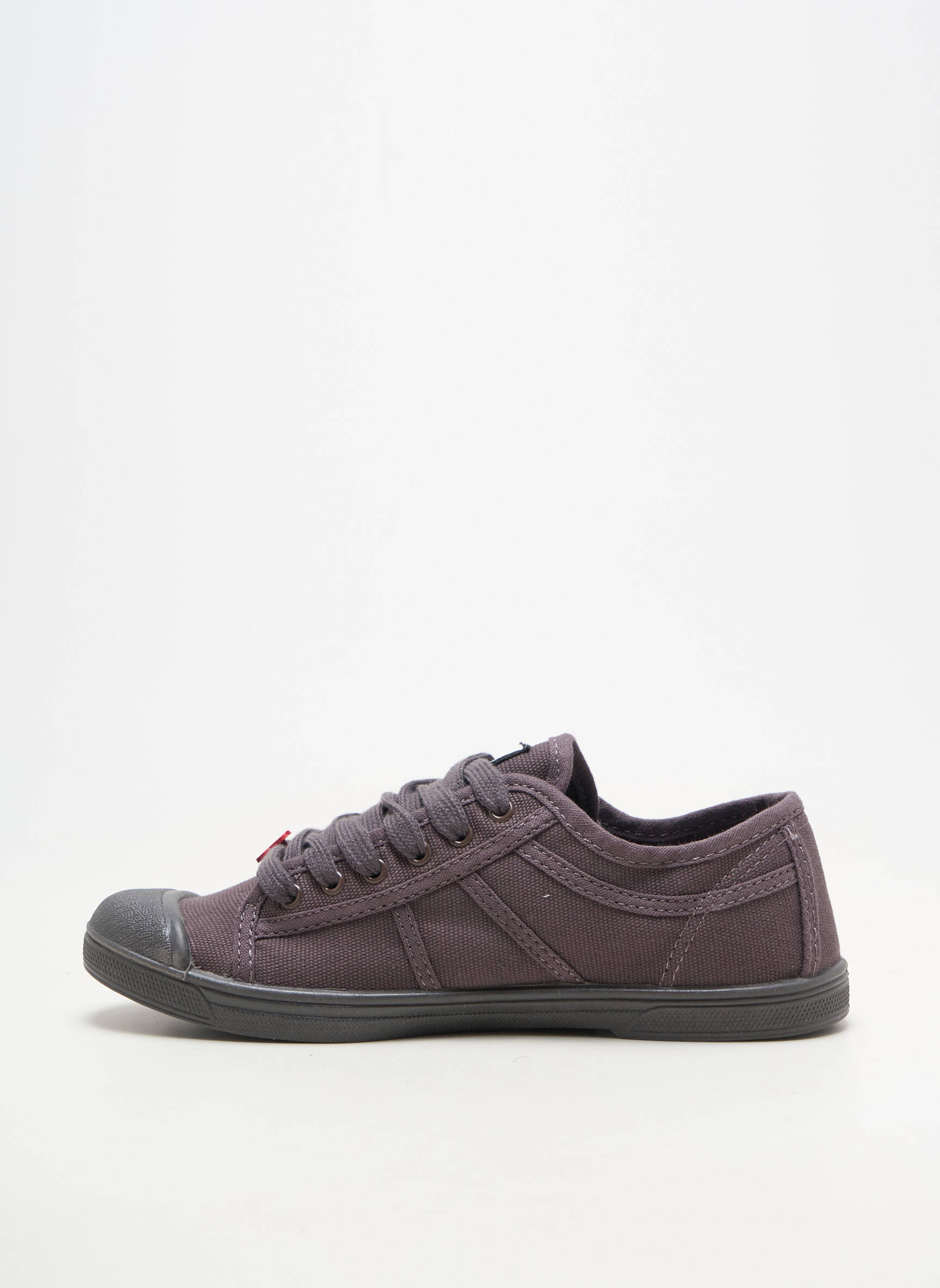Baskets bout rond talon plat jusqu'à 3cm noir LE TEMPS DES CERISES femme