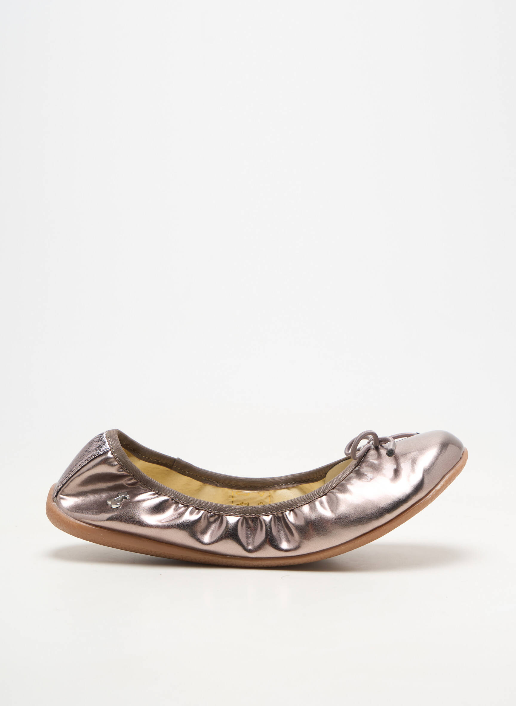 Ballerines matière lisse talon plat jusqu'à 3cm argent LE TEMPS DES CERISES femme