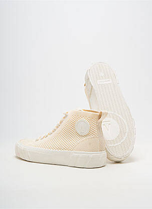Baskets bout rond talon plat jusqu'à 3cm beige ARMISTICE femme