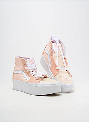 Baskets plateforme talon de 4 à 6cm rose VANS femme