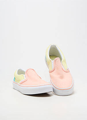 Slip ons bout rond bout rond rose VANS fille