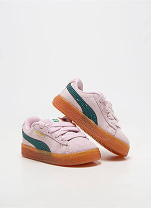 Baskets fermeture lacets bout rond rose PUMA fille