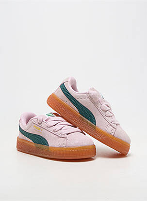 Baskets fermeture lacets bout rond rose PUMA fille