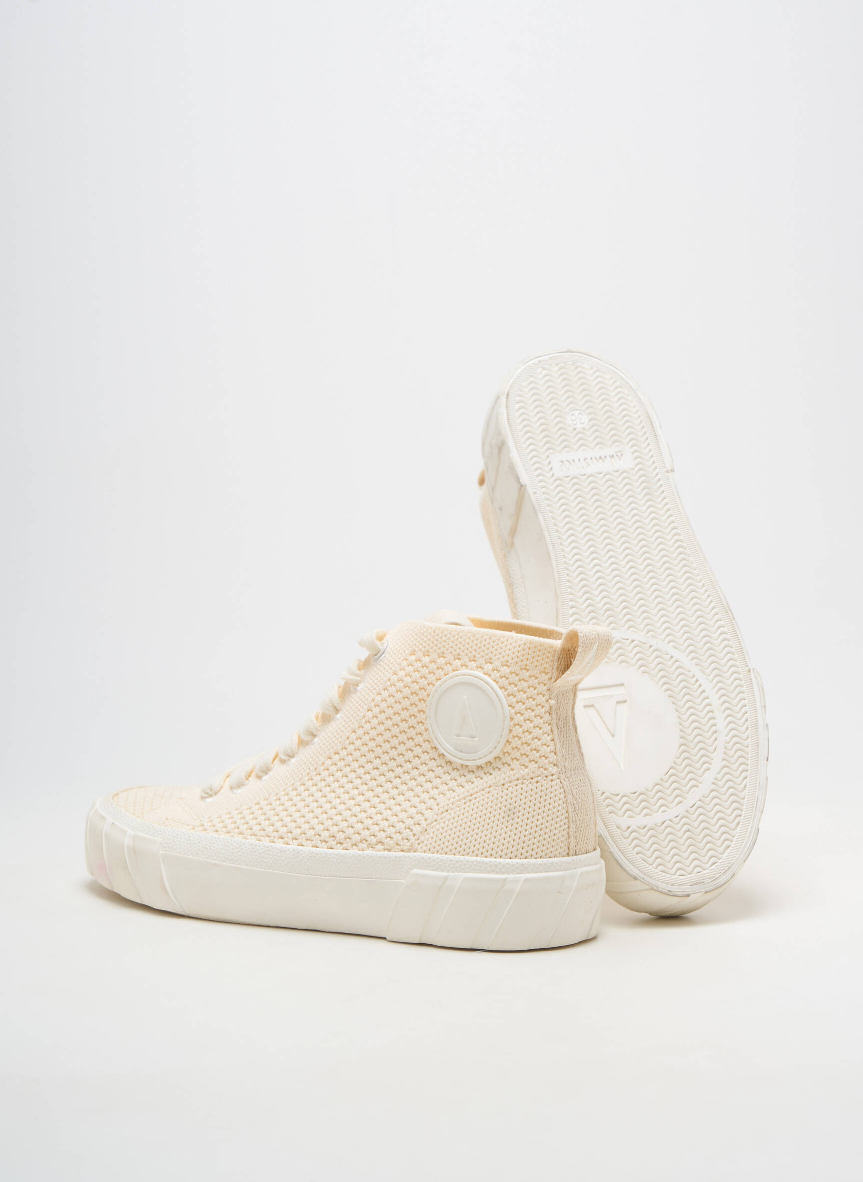Baskets bout rond talon plat jusqu'à 3cm beige ARMISTICE femme