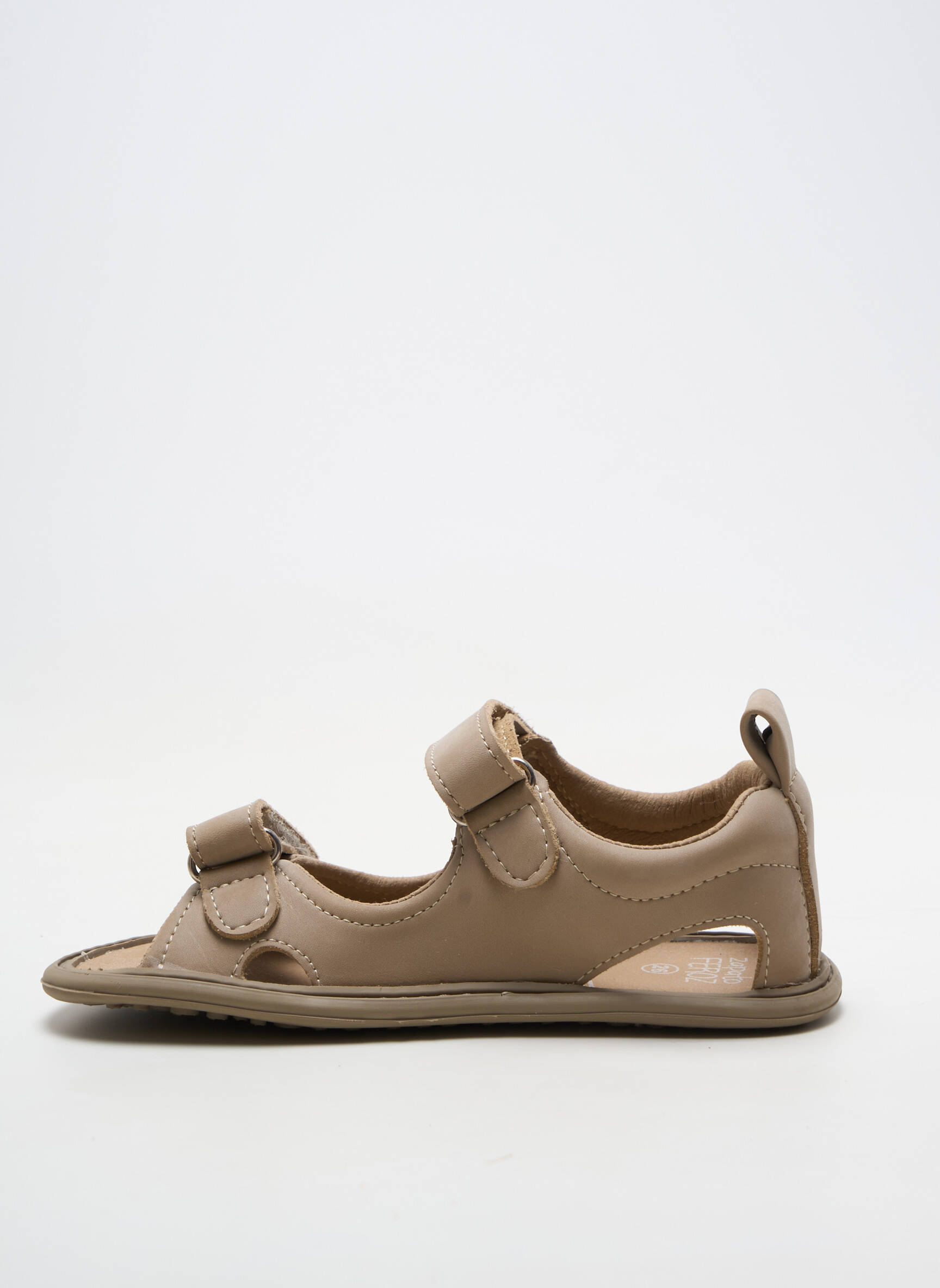Sandales/nu pieds matière lisse bout carré beige ZAPATO FEROZ garçon