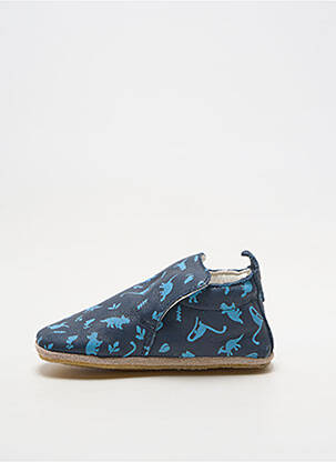 Chaussons/pantoufles matière lisse bout rond bleu NATURINO garçon