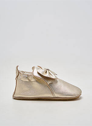Chaussons/pantoufles fermeture elastique bout rond or NATURINO fille