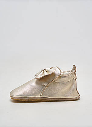 Chaussons/pantoufles fermeture elastique bout rond or NATURINO fille