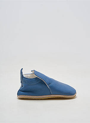 Chaussons/pantoufles matière lisse bout rond bleu NATURINO enfant