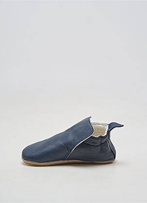 Chaussons/pantoufles matière lisse bout rond bleu NATURINO enfant