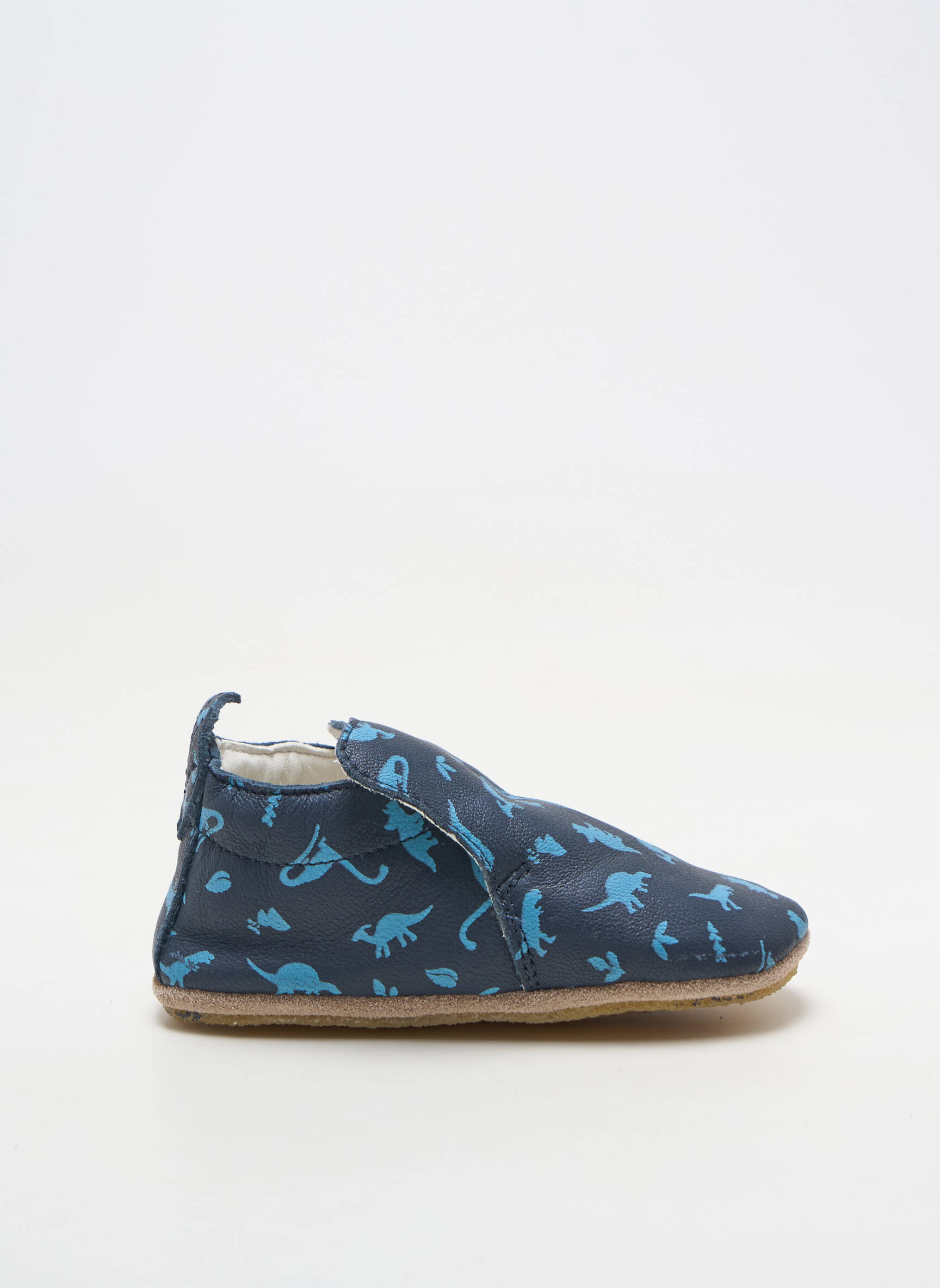 Chaussons/pantoufles matière lisse bout rond bleu NATURINO garçon