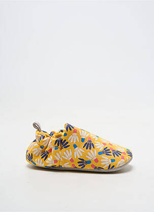 Chaussons/pantoufles fermeture elastique bout rond jaune POCO NIDO fille