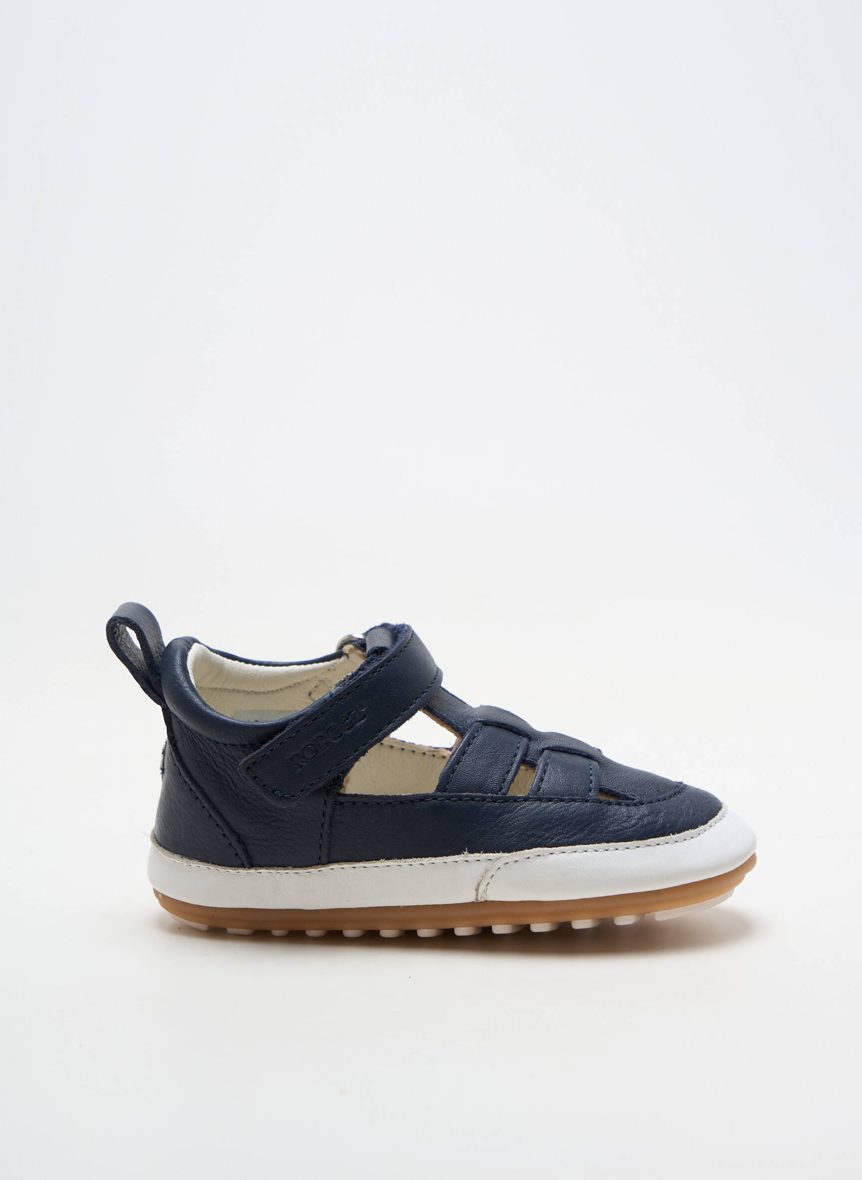 Sandales/nu pieds matière lisse bout rond bleu ROBEEZ garçon