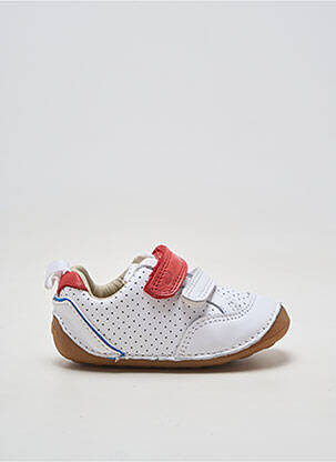 Baskets matière lisse bout pointu blanc CLARKS garçon