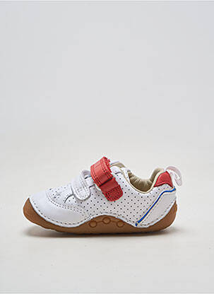 Baskets matière lisse bout pointu blanc CLARKS garçon