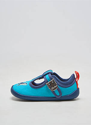 Chaussons/pantoufles bout rond bout rond bleu CLARKS garçon