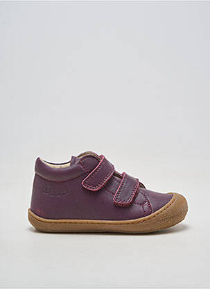 Bottillons matière lisse bout rond violet NATURINO fille