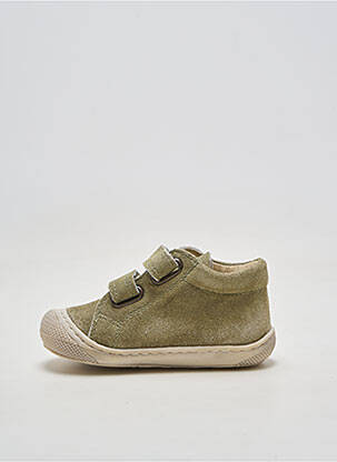 Baskets nubuck bout rond vert NATURINO garçon