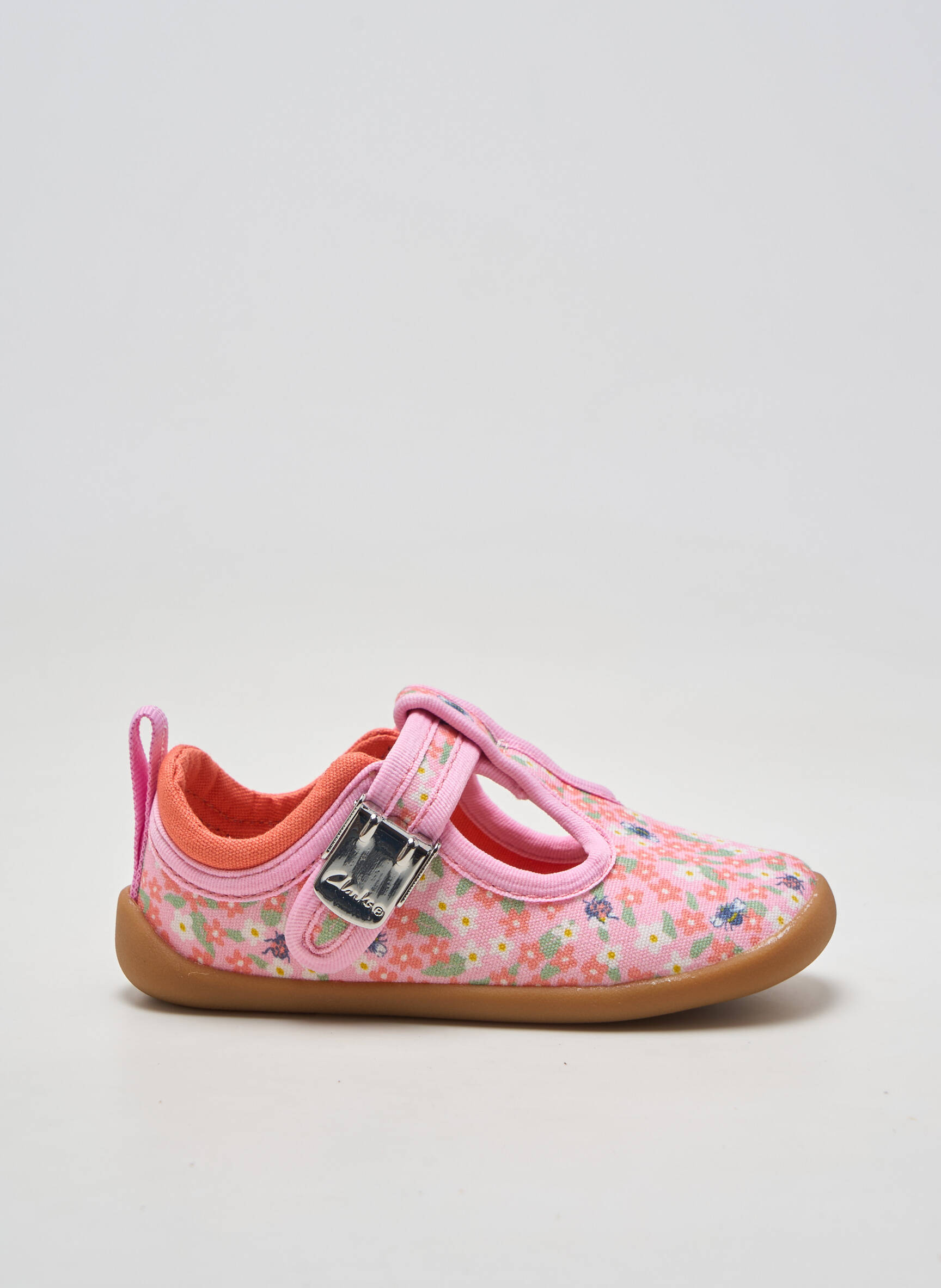 Baskets bout rond bout rond rose CLARKS fille