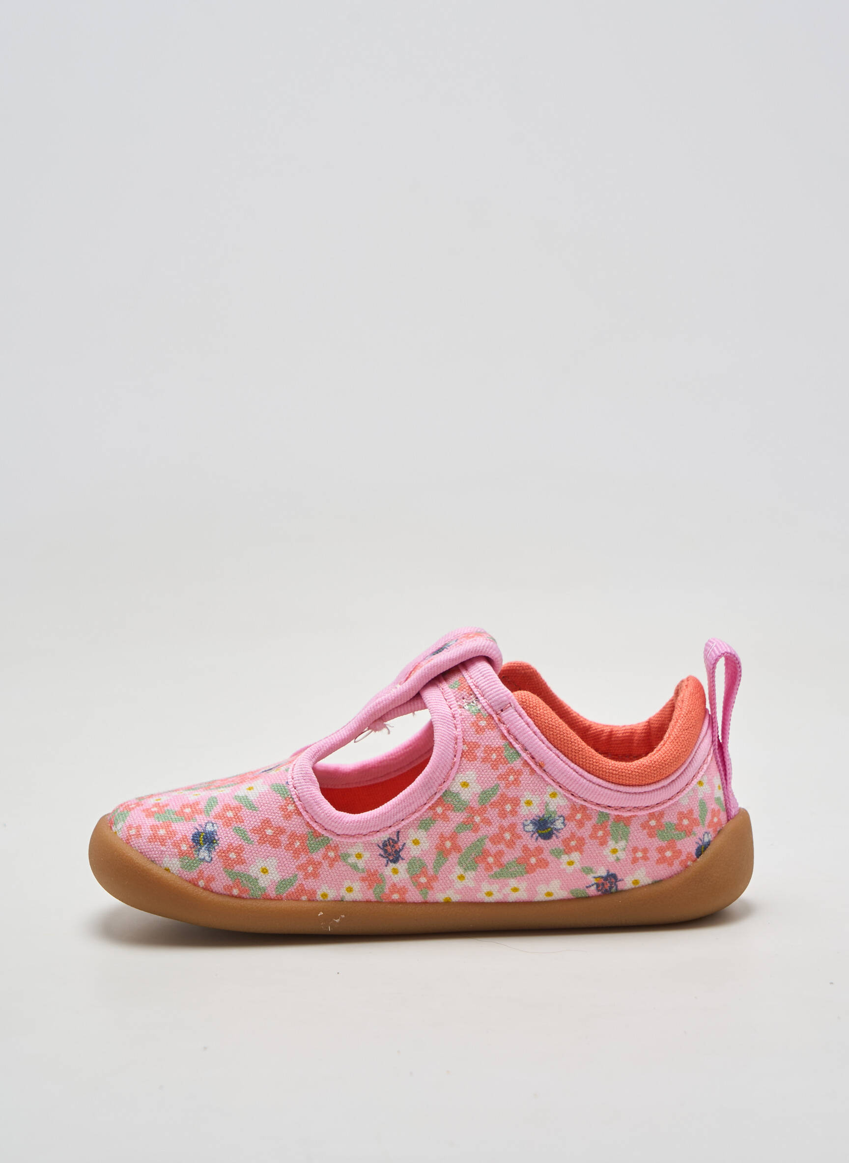Baskets bout rond bout rond rose CLARKS fille