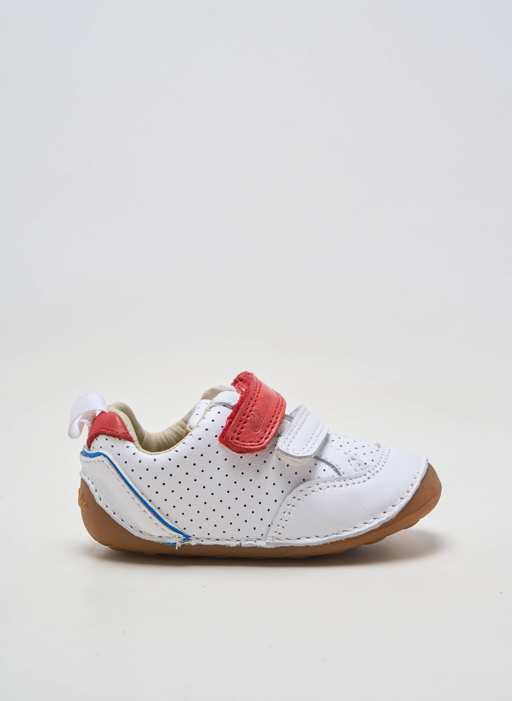 Baskets matière lisse bout pointu blanc CLARKS garçon