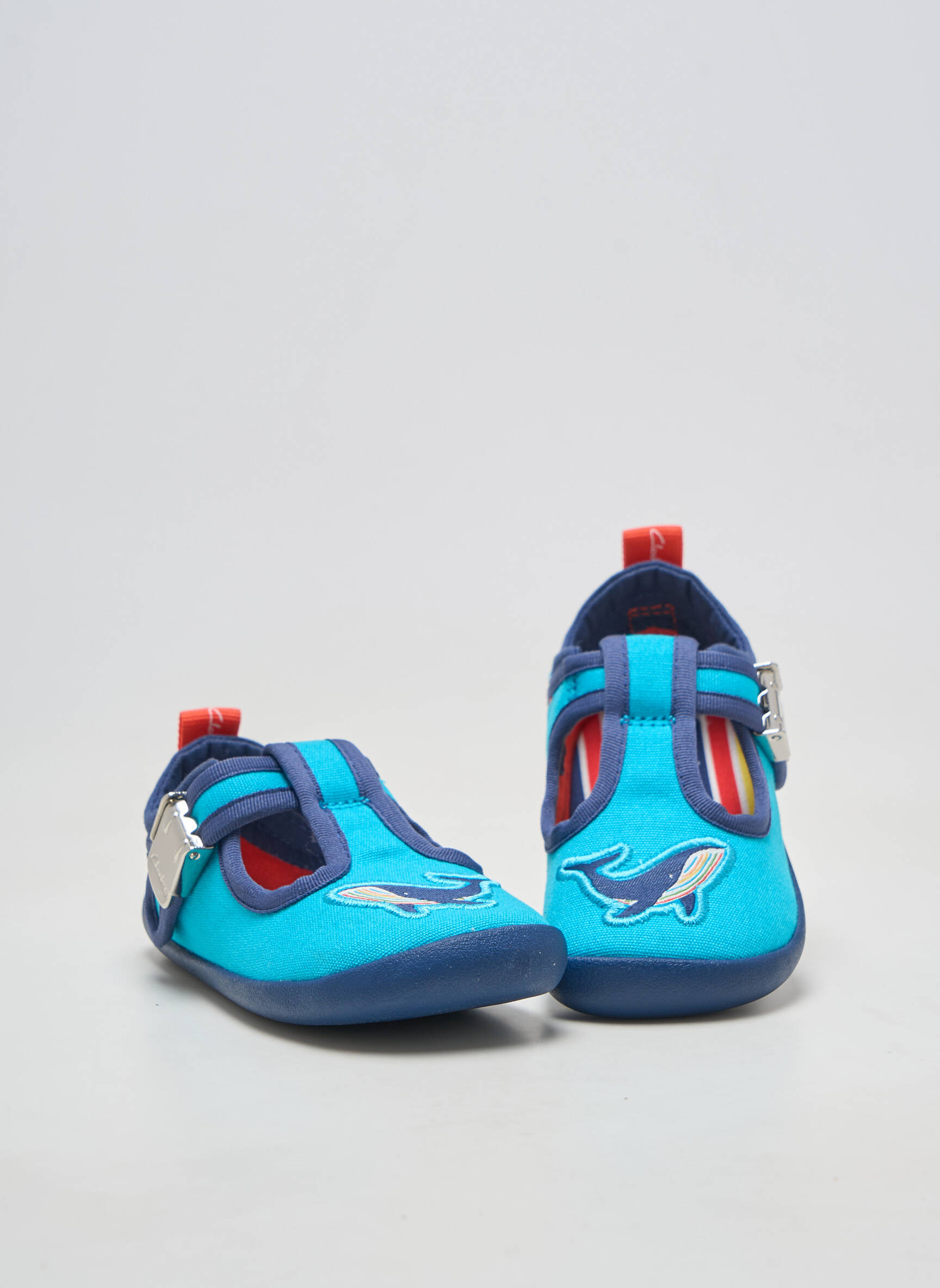 Chaussons/pantoufles bout rond bout rond bleu CLARKS garçon