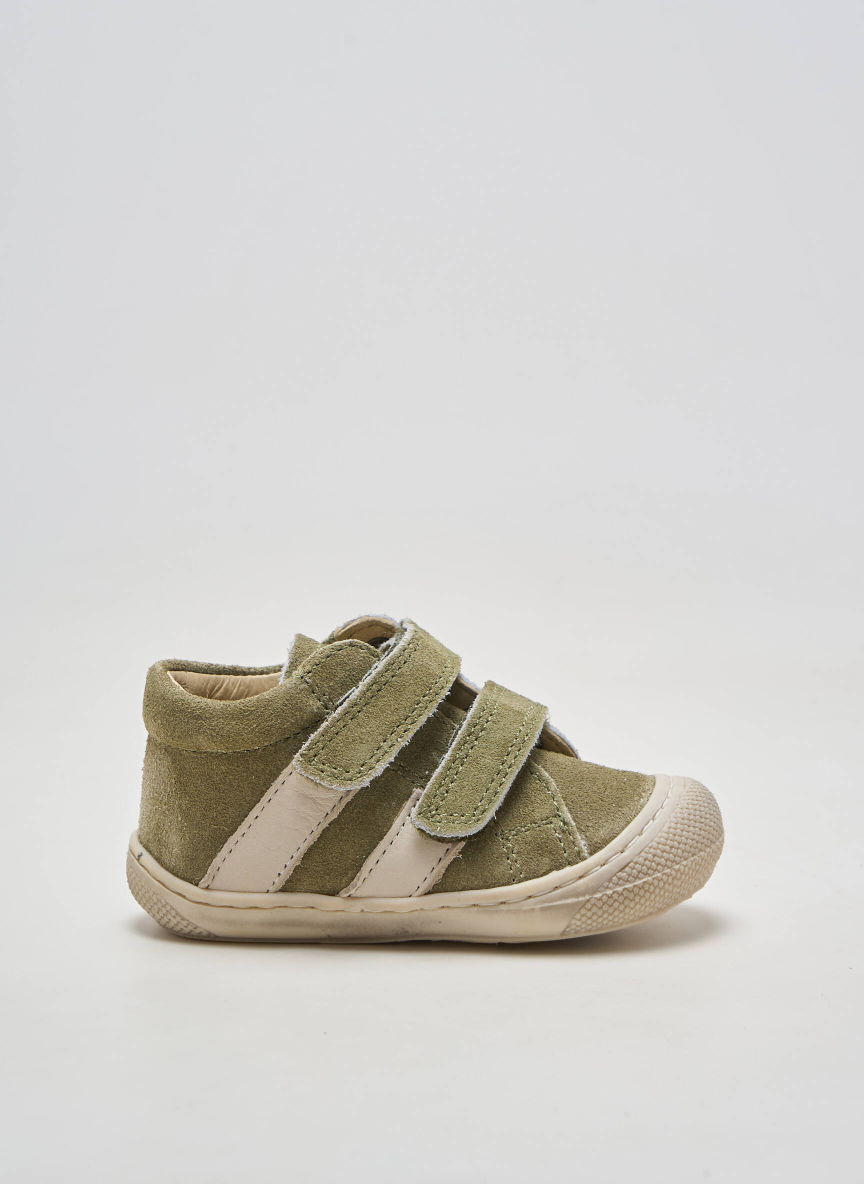 Baskets nubuck bout rond vert NATURINO garçon