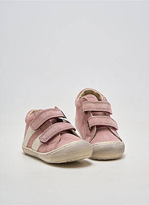 Bottillons nubuck bout rond rose NATURINO fille