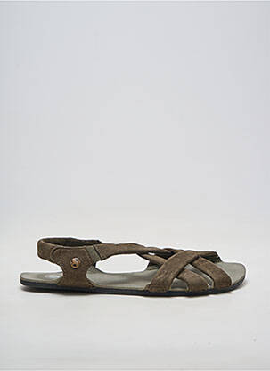 Sandales/nu pieds matière lisse talon plat jusqu'à 3cm vert ZAPATO FEROZ femme