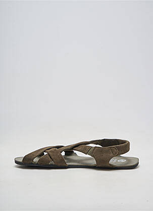 Sandales/nu pieds matière lisse talon plat jusqu'à 3cm vert ZAPATO FEROZ femme