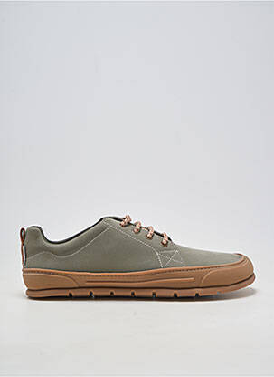 Baskets matière lisse bout rond vert ZAPATO FEROZ homme