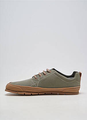 Baskets matière lisse bout rond vert ZAPATO FEROZ homme