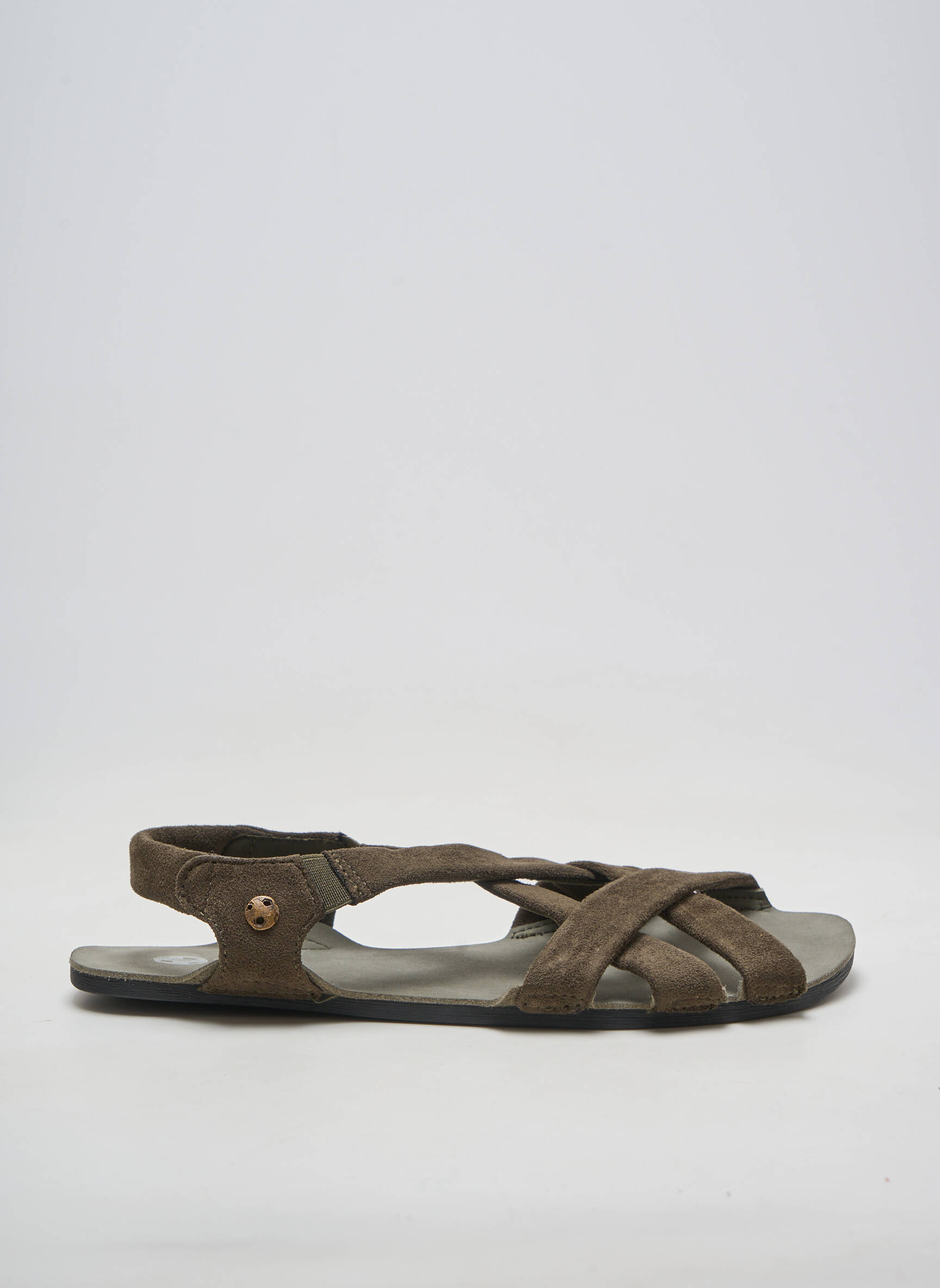 Sandales/nu pieds matière lisse talon plat jusqu'à 3cm vert ZAPATO FEROZ femme