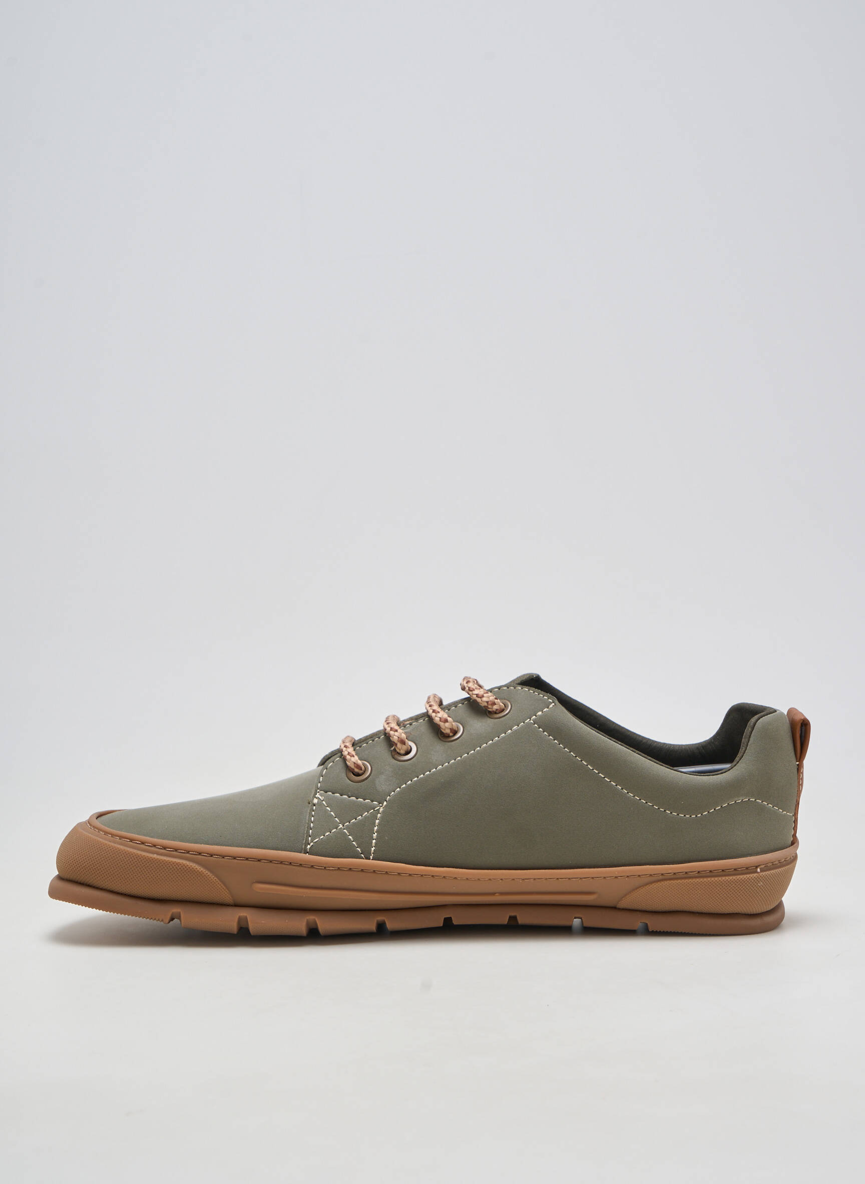 Baskets matière lisse bout rond vert ZAPATO FEROZ homme