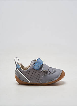 Baskets matière lisse bout rond gris CLARKS garçon
