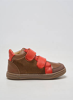Bottillons nubuck bout rond marron ACEBOS garçon