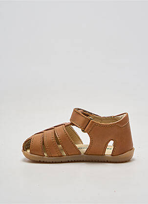 Sandales/nu pieds matière lisse bout rond marron NATURINO garçon