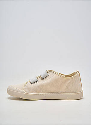Baskets fermeture scratch bout rond beige NATURINO enfant
