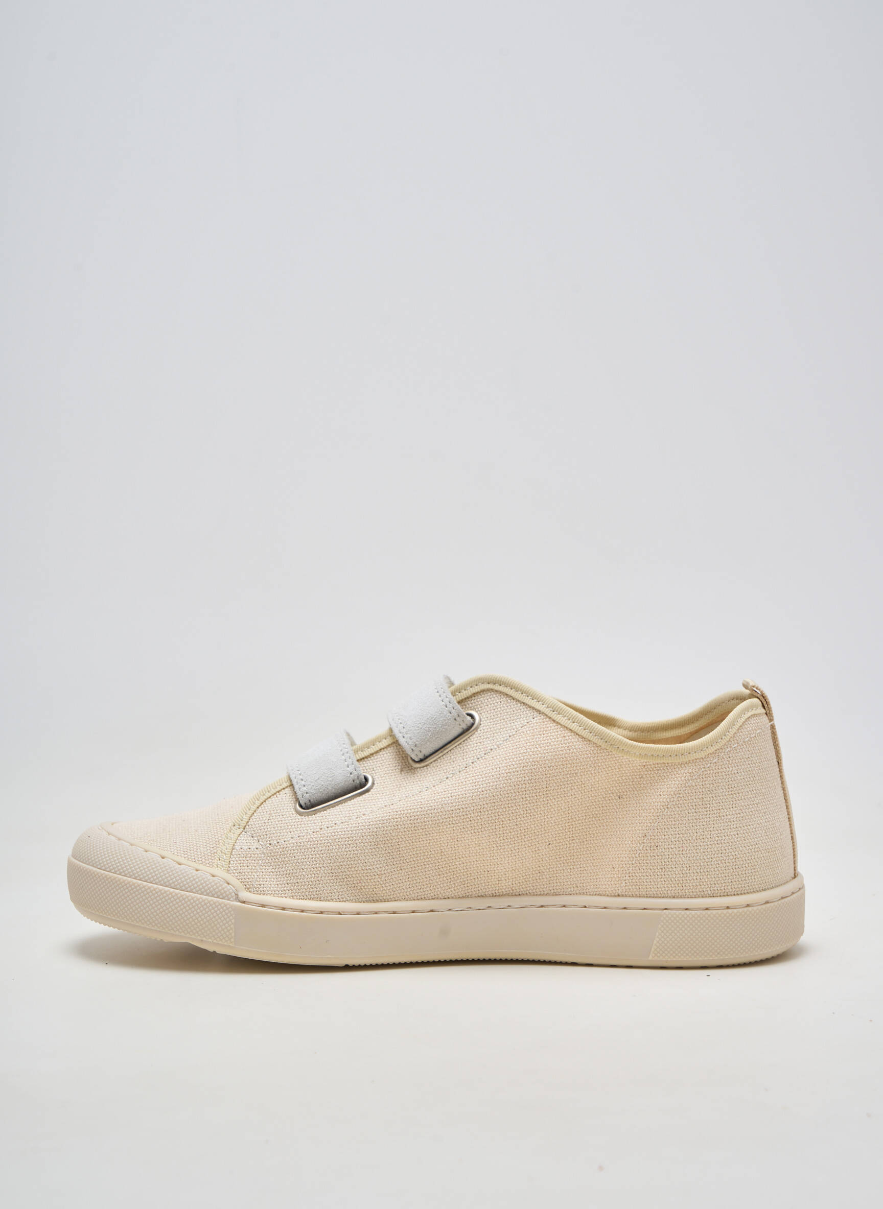 Baskets fermeture scratch bout rond beige NATURINO enfant