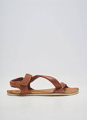 Sandales/nu pieds matière lisse talon plat jusqu'à 3cm marron ZAPATO FEROZ femme