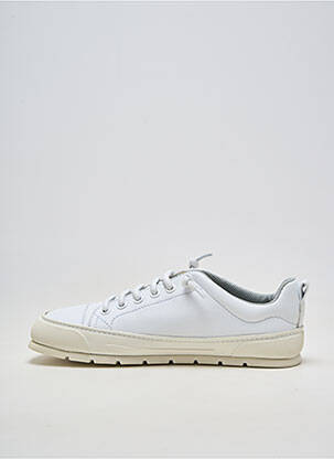 Baskets matière lisse bout rond blanc ZAPATO FEROZ homme