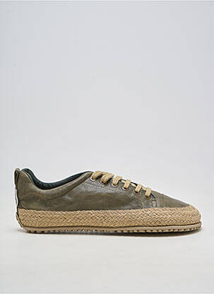 Baskets matière lisse bout rond vert ZAPATO FEROZ homme