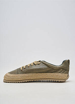 Baskets matière lisse bout rond vert ZAPATO FEROZ homme