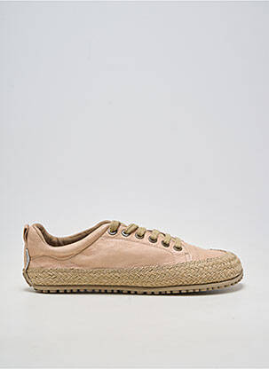 Baskets matière lisse talon plat jusqu'à 3cm rose ZAPATO FEROZ femme