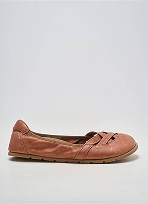 Ballerines matière lisse talon plat jusqu'à 3cm marron ZAPATO FEROZ femme