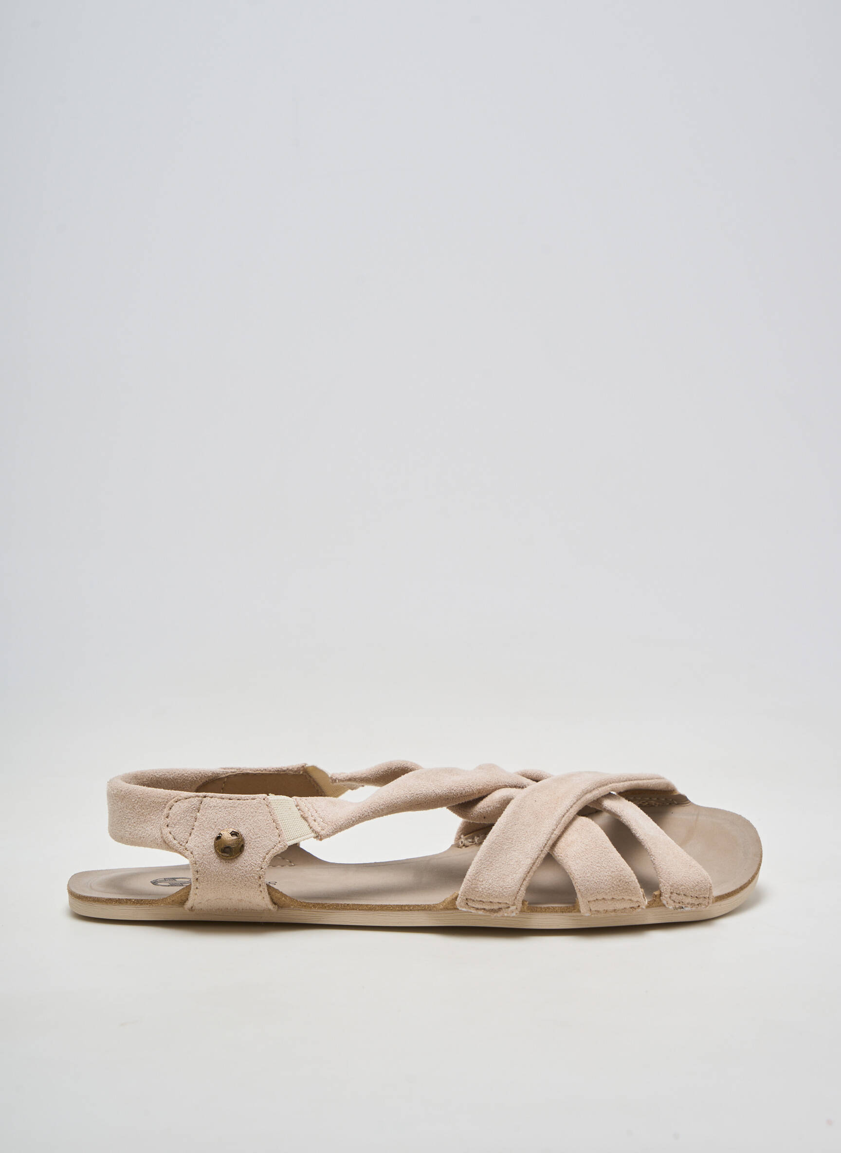 Sandales/nu pieds talon plat jusqu'à 3cm beige ZAPATO FEROZ femme