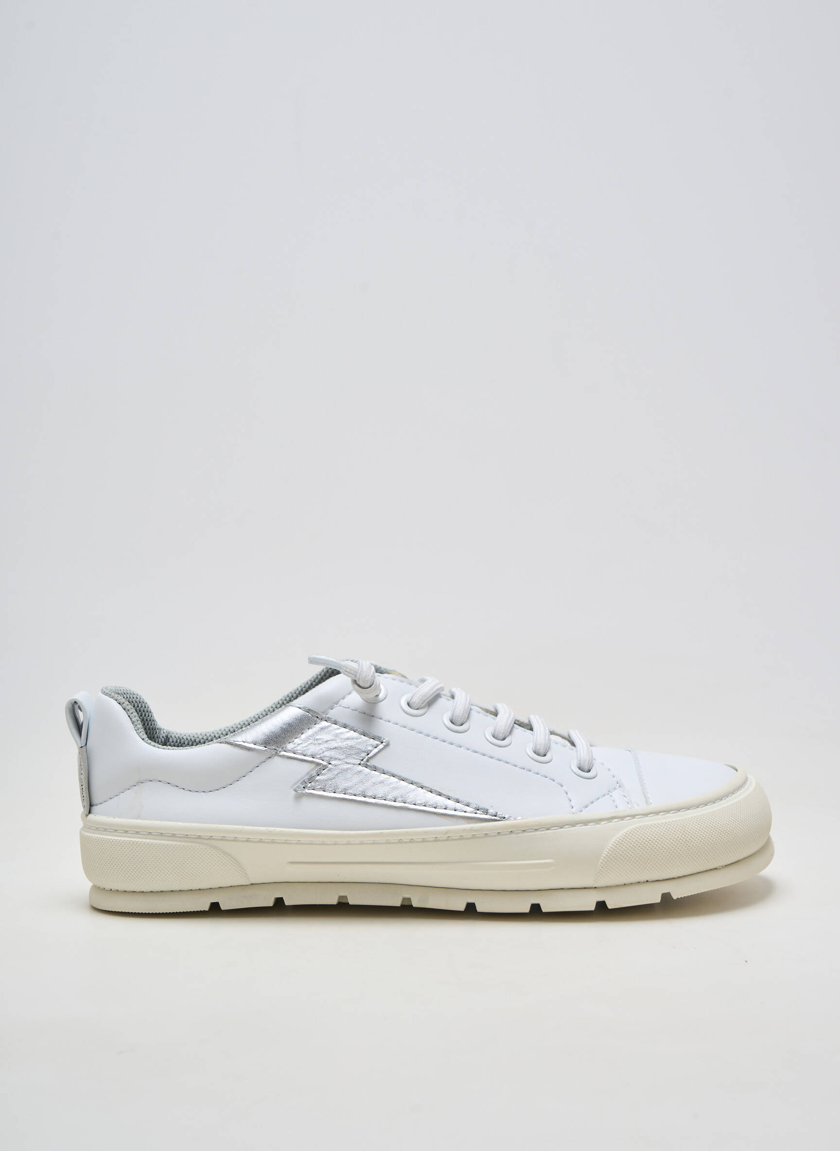 Baskets matière lisse bout rond blanc ZAPATO FEROZ homme