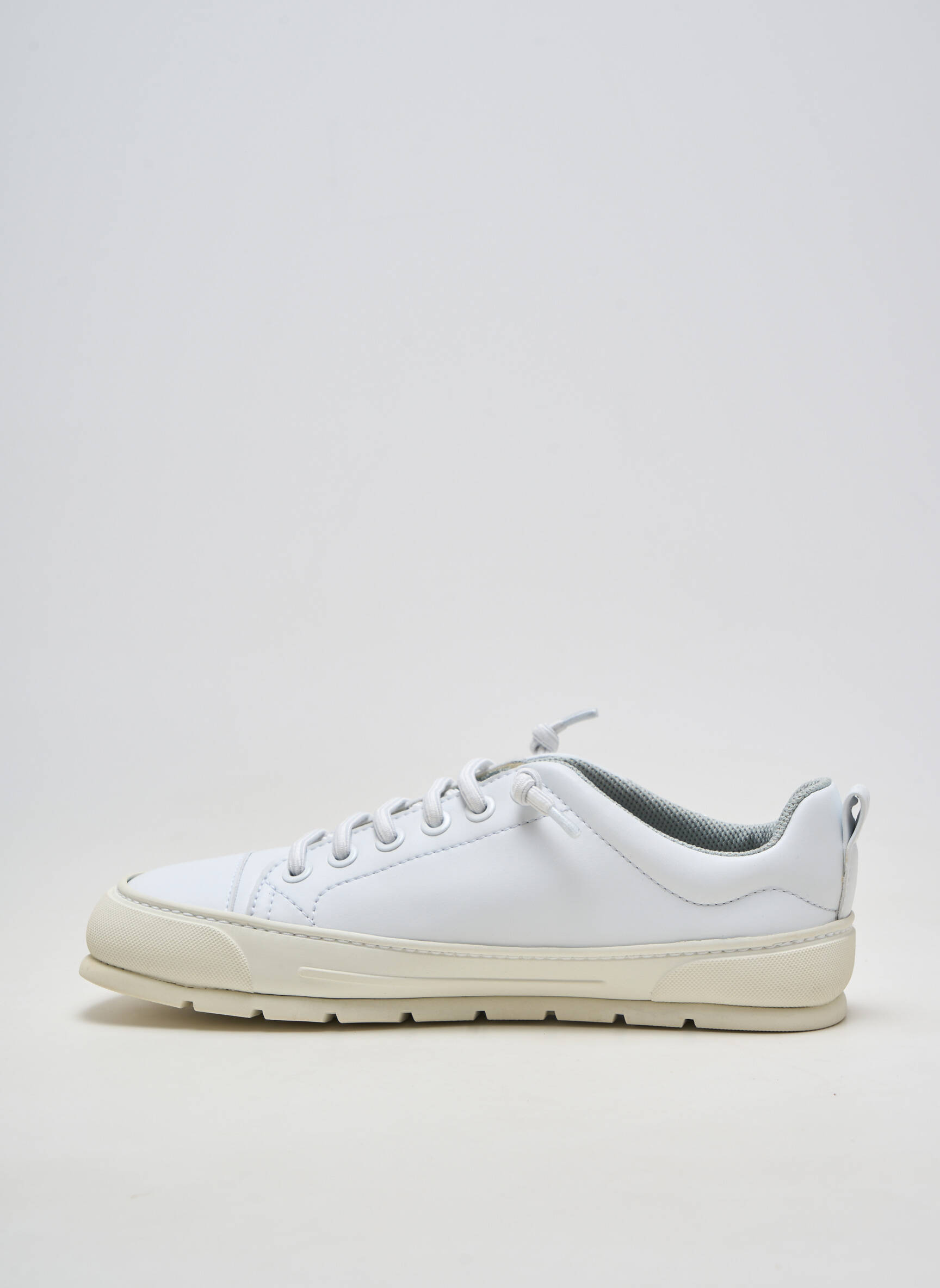 Baskets matière lisse bout rond blanc ZAPATO FEROZ homme