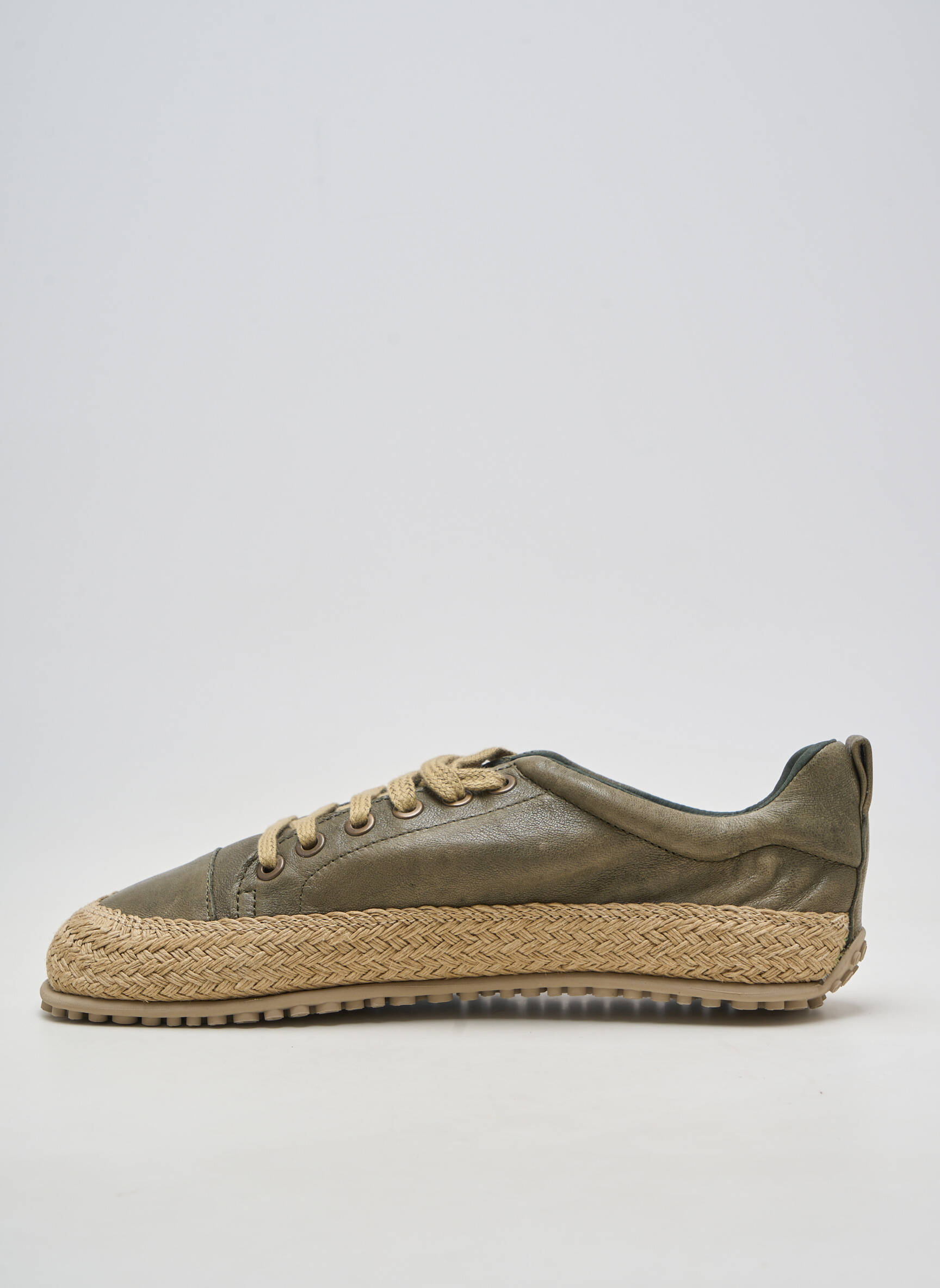 Baskets matière lisse bout rond vert ZAPATO FEROZ homme
